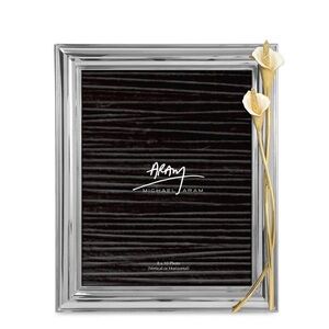 Michael Aram Silver Frame with Gold Calla Lily Design